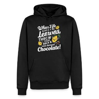 When Life Gives You Lemons - Men's Premium Hoodie - black - Front - Nico (187cm) & Julia (174cm)