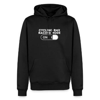 Cycling BMX Racing Mode - Men's Premium Hoodie - black - Front - Nico (187cm) & Julia (174cm)
