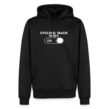Cycling Track Mode - Men's Premium Hoodie - black - Front - Nico (187cm) & Julia (174cm)