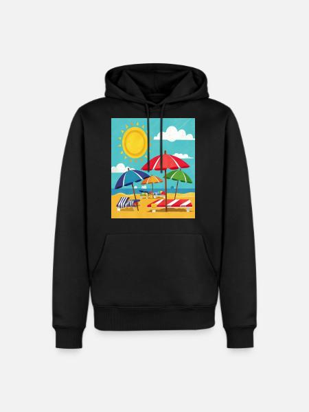 Beach Umbrellas - Men's Premium Hoodie - black