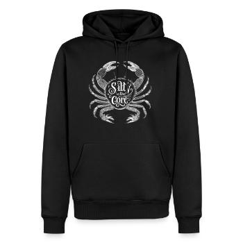 Salty To The Core Crab - Men's Premium Hoodie - black - Front - Nico (187cm) & Julia (174cm)