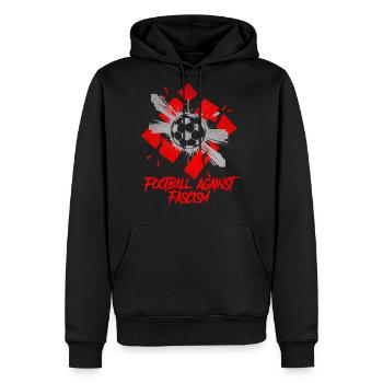 Football against fascism - Men's Premium Hoodie - black - Front - Nico (187cm) & Julia (174cm)