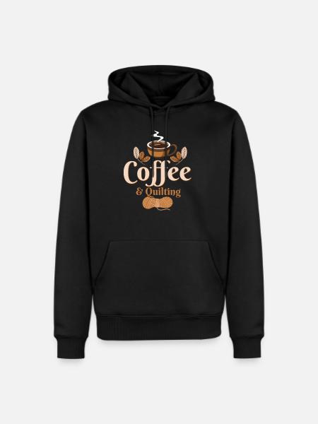 Coffee & Quilting Quilter Sewing - Men's Premium Hoodie - black
