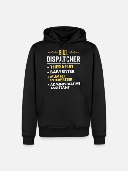 911 Dispatcher Humor - Men's Premium Hoodie - black