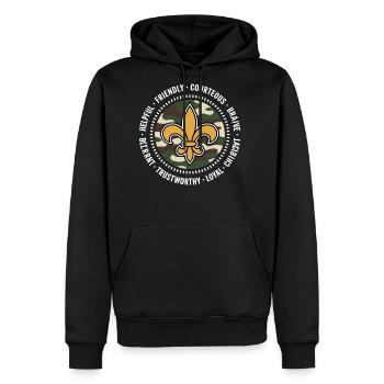 Scout Leader Scouting Camping Adventure - Men's Premium Hoodie - black - Front - Nico (187cm) & Julia (174cm)