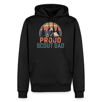 Scout Leader Scouting Camping Adventure - Men's Premium Hoodie - black - Front - Nico (187cm) & Julia (174cm)
