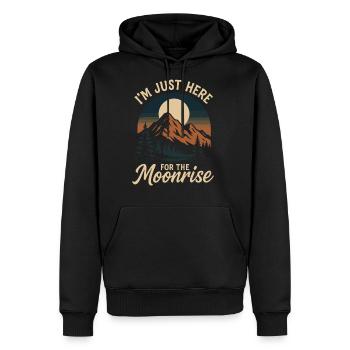 Moon Lover Celestial Sky Gazer Lunar Phase Magic - Men's Premium Hoodie - black - Front - Nico (187cm) & Julia (174cm)