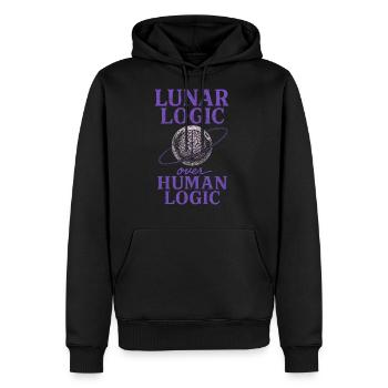 Moon Lover Celestial Sky Gazer Lunar Phase Magic - Men's Premium Hoodie - black - Front - Nico (187cm) & Julia (174cm)