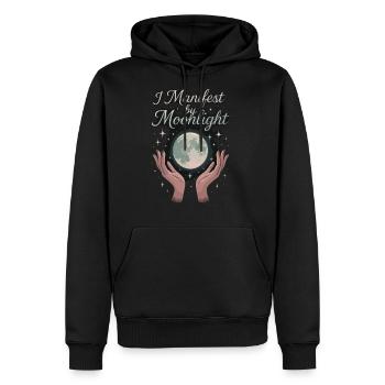 Moon Lover Celestial Sky Gazer Lunar Phase Magic - Men's Premium Hoodie - black - Front - Nico (187cm) & Julia (174cm)