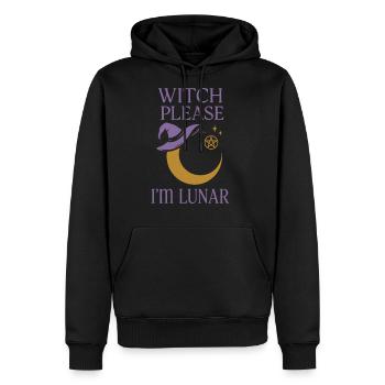 Moon Lover Celestial Sky Gazer Lunar Phase Magic - Men's Premium Hoodie - black - Front - Nico (187cm) & Julia (174cm)