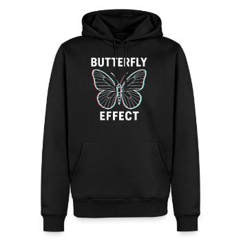 Butterfly Effect Glitch Art - Men's Premium Hoodie - black - Front - Nico (187cm) & Julia (174cm)