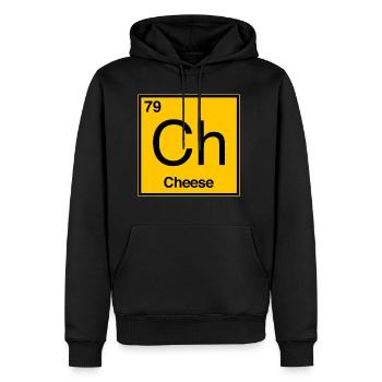 Periodic Table Cheese - Men's Premium Hoodie - black - Front - Nico (187cm) & Julia (174cm)