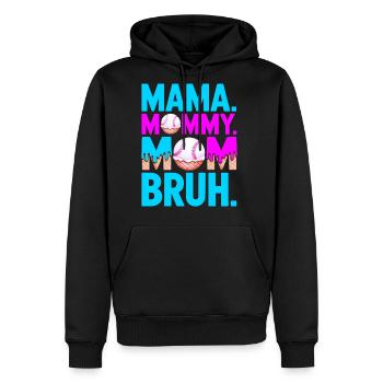 Baseball Mom Ice Cream Cone Funny Summer Graphic - Men's Premium Hoodie - black - Front - Nico (187cm) & Julia (174cm)