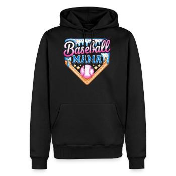 Baseball Mama Ice Cream Cone Sprinkles Sports Mom - Men's Premium Hoodie - black - Front - Nico (187cm) & Julia (174cm)