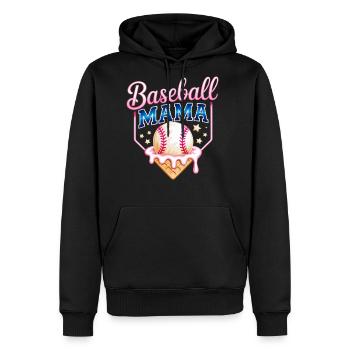 Baseball Mama Ice Cream Cone Blue Star Sports Pare - Men's Premium Hoodie - black - Front - Nico (187cm) & Julia (174cm)