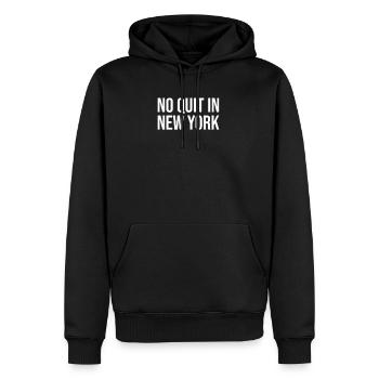 No Quit in New York, ny - Men's Premium Hoodie - black - Front - Nico (187cm) & Julia (174cm)