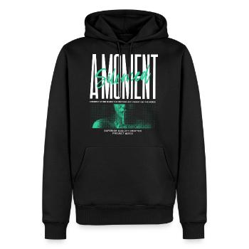 A Moment Streetwear - Men's Premium Hoodie - black - Front - Nico (187cm) & Julia (174cm)