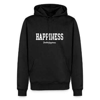 Happiness Double Happiness - Men's Premium Hoodie - black - Front - Nico (187cm) & Julia (174cm)
