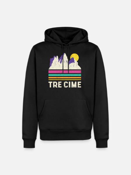 Tre Cime di Lavaredo Dolomites - Men's Premium Hoodie - black