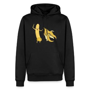 Bananas Also Pull Bare - Men's Premium Hoodie - black - Front - Nico (187cm) & Julia (174cm)