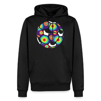 Colorful Soccer Ball Sports Lover - Men's Premium Hoodie - black - Front - Nico (187cm) & Julia (174cm)