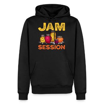 Jam Session Musician Jelly Pun - Men's Premium Hoodie - black - Front - Nico (187cm) & Julia (174cm)
