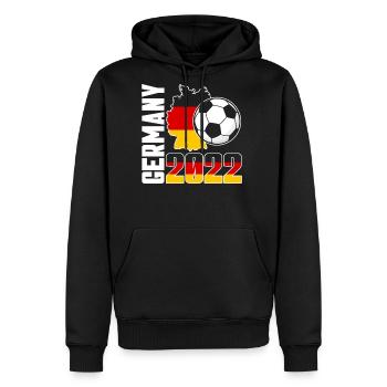 Germany 2022 Football Germany Flag - Men's Premium Hoodie - black - Front - Nico (187cm) & Julia (174cm)