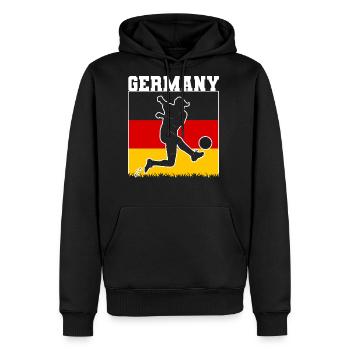 Germany 2022 Football Germany Flag - Men's Premium Hoodie - black - Front - Nico (187cm) & Julia (174cm)