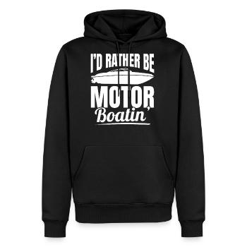 Witty Motorboating Quote Boating - Men's Premium Hoodie - black - Front - Nico (187cm) & Julia (174cm)