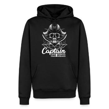 Captain Dad Beard Captain Boot Sailing Sailing - Men's Premium Hoodie - black - Front - Nico (187cm) & Julia (174cm)