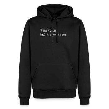 A Sock Thief Westie - Men's Premium Hoodie - black - Front - Nico (187cm) & Julia (174cm)