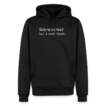 A Sock Thief Schnauzer - Men's Premium Hoodie - black - Front - Nico (187cm) & Julia (174cm)