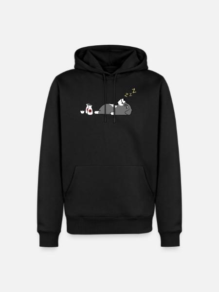 Schnauzer Sake Drunk - Men's Premium Hoodie - black