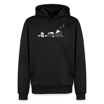 Boston Terrier Sake Drunk - Men's Premium Hoodie - black - Front - Nico (187cm) & Julia (174cm)