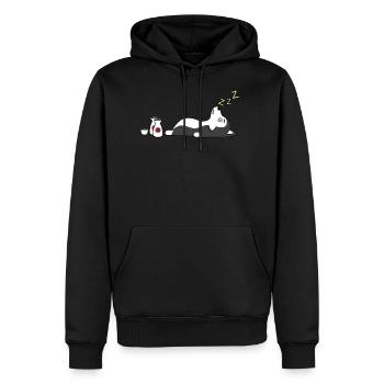 Husky Sake Drunk - Men's Premium Hoodie - black - Front - Nico (187cm) & Julia (174cm)