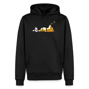 Shiba Inu Sake Drunk - Men's Premium Hoodie - black - Front - Nico (187cm) & Julia (174cm)