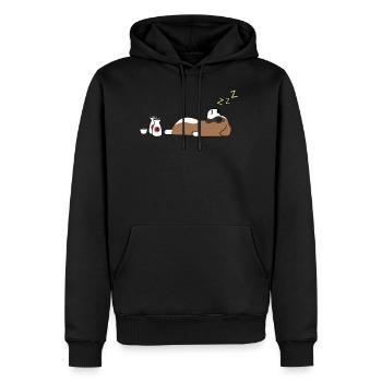 Boxer Dog Sake Drunk - Men's Premium Hoodie - black - Front - Nico (187cm) & Julia (174cm)