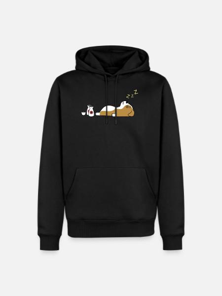 English Bulldog Sake Drunk - Men's Premium Hoodie - black