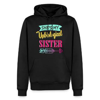 She's My Unbiological Sister Best Friends - Men's Premium Hoodie - black - Front - Nico (187cm) & Julia (174cm)