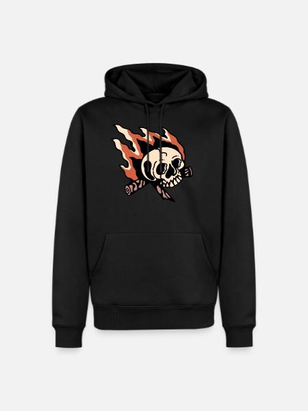 Skull Bonfire - Men's Premium Hoodie - black