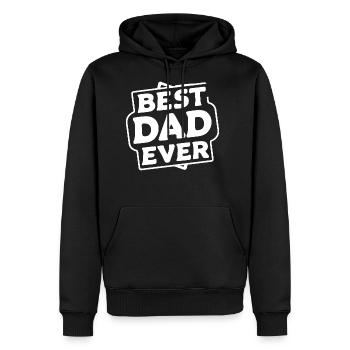World s Best Best Dad Ever Tee - Men's Premium Hoodie - black - Front - Nico (187cm) & Julia (174cm)