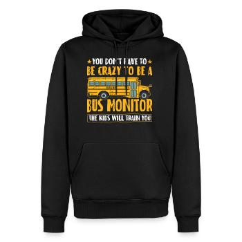 Funny Bus Monitor - Men's Premium Hoodie - black - Front - Nico (187cm) & Julia (174cm)