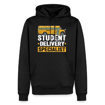 Bus Monitor Student Delivery Specialist - Men's Premium Hoodie - black - Front - Nico (187cm) & Julia (174cm)