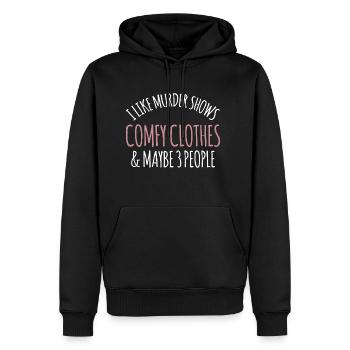 Murder-Shows And Comfy Clothes I Like True-Crime F - Men's Premium Hoodie - black - Front - Nico (187cm) & Julia (174cm)