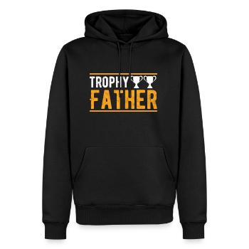 Father Award Best Dad Trophy - Men's Premium Hoodie - black - Front - Nico (187cm) & Julia (174cm)