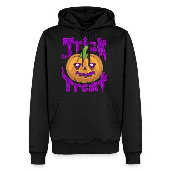 Trick Or Treat - Men's Premium Hoodie - black - Front - Nico (187cm) & Julia (174cm)