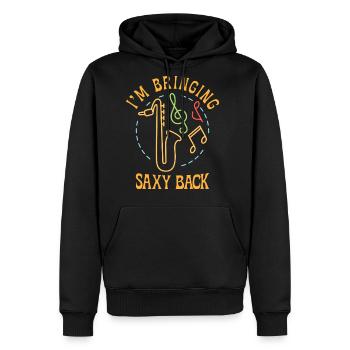 Music Saxophone Classical Music Saxophonist - Men's Premium Hoodie - black - Front - Nico (187cm) & Julia (174cm)