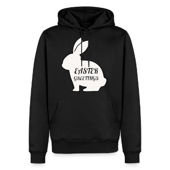 Easter Greetings - Men's Premium Hoodie - black - Front - Nico (187cm) & Julia (174cm)
