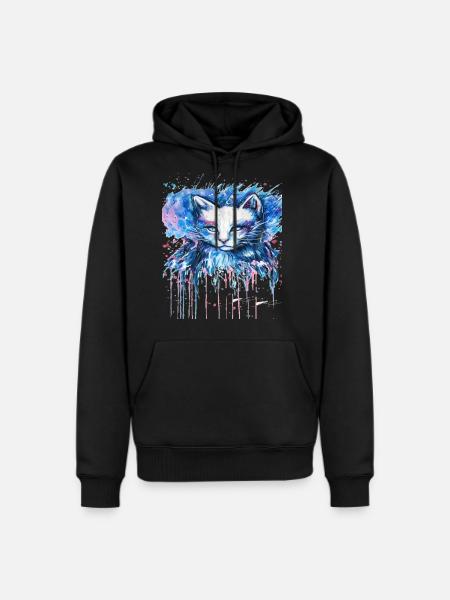 Blue Cat Real - Men's Premium Hoodie - black