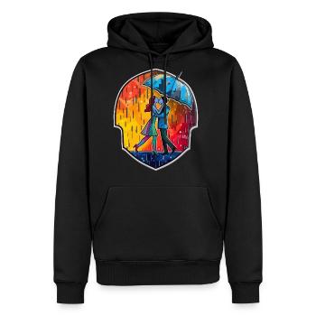 Lovers' Musical Shower - Men's Premium Hoodie - black - Front - Nico (187cm) & Julia (174cm)